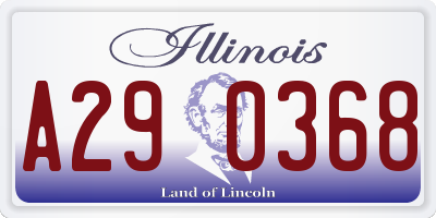 IL license plate A290368