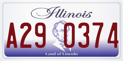 IL license plate A290374
