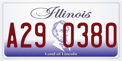 IL license plate A290380