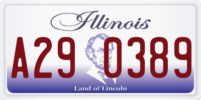 IL license plate A290389