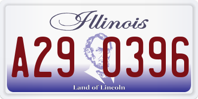 IL license plate A290396