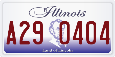 IL license plate A290404