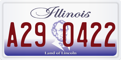 IL license plate A290422