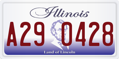 IL license plate A290428