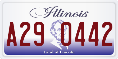 IL license plate A290442