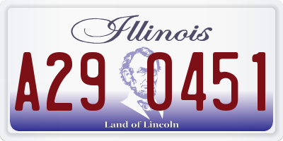 IL license plate A290451