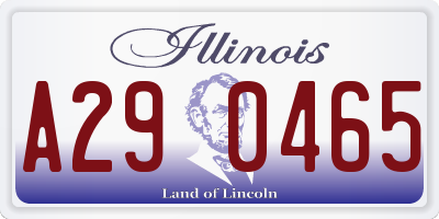 IL license plate A290465