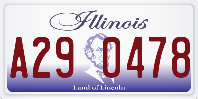 IL license plate A290478