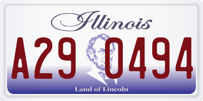 IL license plate A290494