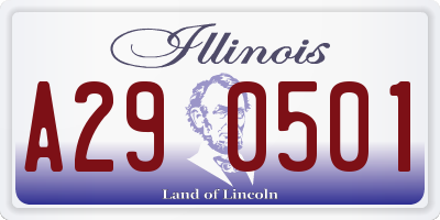 IL license plate A290501