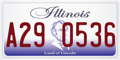 IL license plate A290536