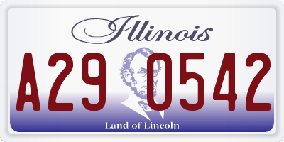 IL license plate A290542