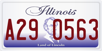 IL license plate A290563