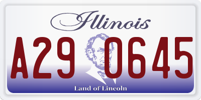 IL license plate A290645