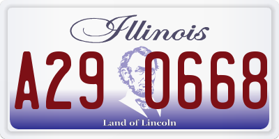 IL license plate A290668