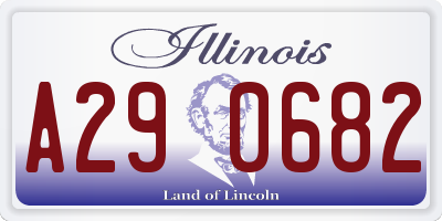IL license plate A290682