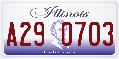 IL license plate A290703