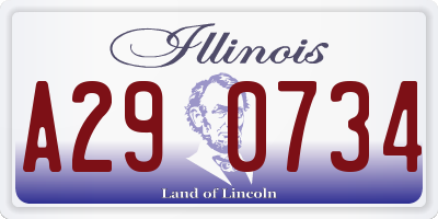 IL license plate A290734