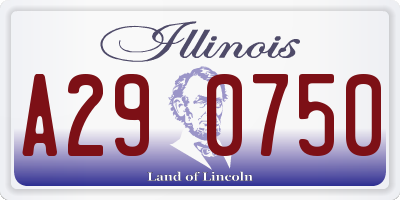 IL license plate A290750