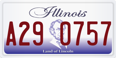 IL license plate A290757
