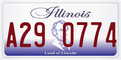 IL license plate A290774