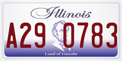 IL license plate A290783