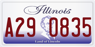 IL license plate A290835