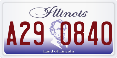 IL license plate A290840