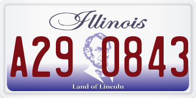 IL license plate A290843