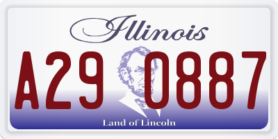 IL license plate A290887
