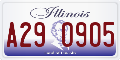 IL license plate A290905