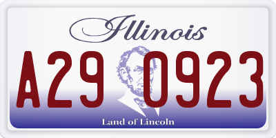 IL license plate A290923