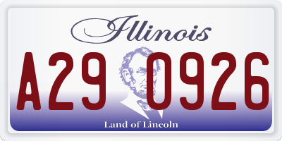 IL license plate A290926