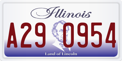 IL license plate A290954
