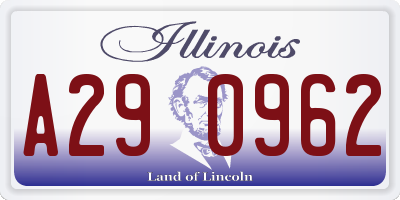 IL license plate A290962