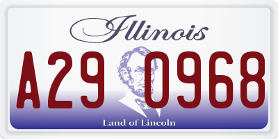 IL license plate A290968