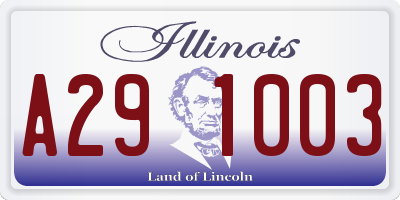 IL license plate A291003