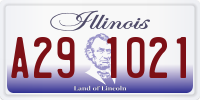 IL license plate A291021