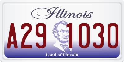 IL license plate A291030