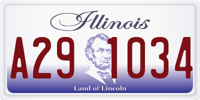 IL license plate A291034