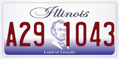IL license plate A291043