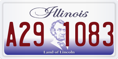 IL license plate A291083