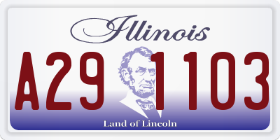 IL license plate A291103