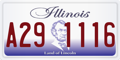IL license plate A291116