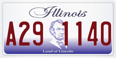 IL license plate A291140