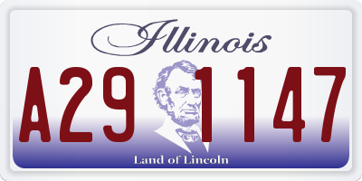 IL license plate A291147