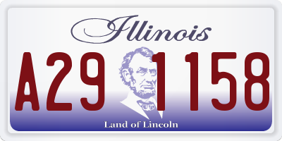 IL license plate A291158