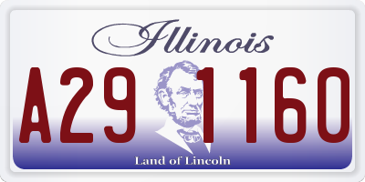 IL license plate A291160