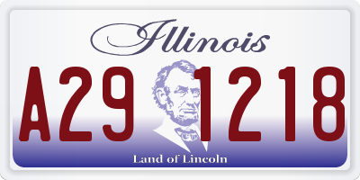 IL license plate A291218