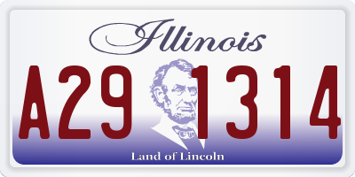 IL license plate A291314